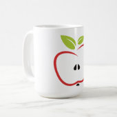 リンゴ(マグ離れ付き) コーヒーマグカップ (正面左)