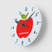 リンゴ ラウンド壁時計 (傾斜)