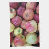 リンゴ、リンゴ、リンゴ キッチンタオル (縦)