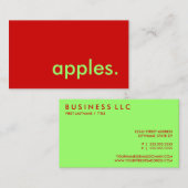 リンゴ。 名刺 (正面/裏面)