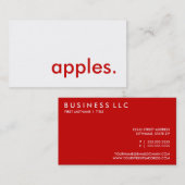 リンゴ。 名刺 (正面/裏面)
