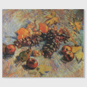 リンゴ、梨、レモン、ブドウ（ヴィンセント・ヴァン・ゴッホ） ラッピングペーパー (フラット)