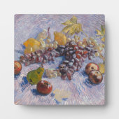 リンゴ、梨、レモン、ブドウ | ヴィンテージアートワーク フォトプラーク (正面)