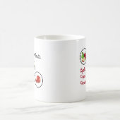 リンゴ、洋ナシ、ザクロの作品 コーヒーマグカップ (中央)