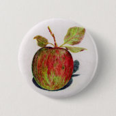 リンゴ 缶バッジ (正面)