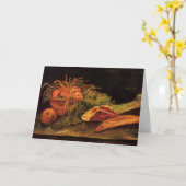 リンゴ、肉とパンロール by ヴィンセント・ヴァン・ゴッホ カード (黄色い花)