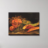 リンゴ、肉とパンロール by ヴィンセント・ヴァン・ゴッホ キャンバスプリント (正面)