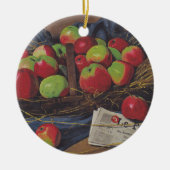 リンゴ（Fellix Vallotton著） セラミックオーナメント (正面)