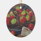 リンゴ（Fellix Vallotton著） セラミックオーナメント (左)