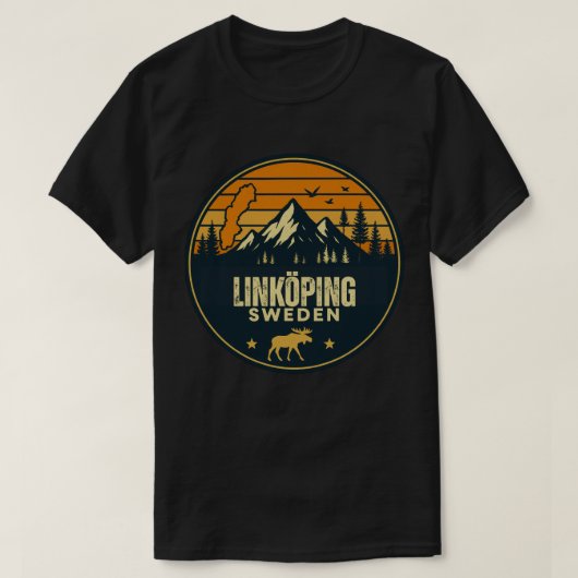 リンシェーピング,スウェーデン Sverige Tシャツ (デザイン正面)