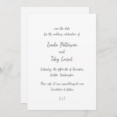 リンシンプルダモダン結婚ス セーブザデート (正面/裏面)