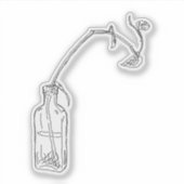 リンシードボトルポトスステッカー シール (正面)