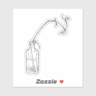 リンシードボトルポトスステッカー シール