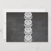 リンジェリーブライダルシャワーレースコルセットチョーク招待状 招待状 (裏面)