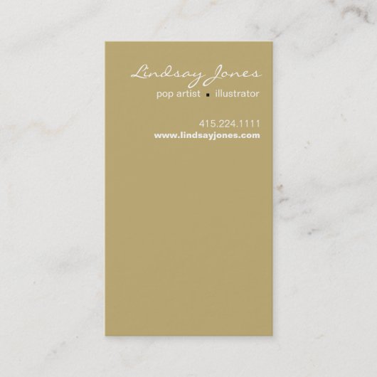 リンジーの名刺のテンプレート 名刺 (正面)