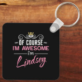 リンジーもちろん私は名素晴らし前だ キーホルダー (裏面)