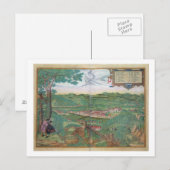 リンスの地図， 'Civitates Orbis Terrarum'よりGe ポストカード (正面/裏面)