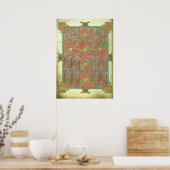 リンスファーンゴスペルカーペットページA.D. 698 ポスター (キッチン)