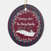 リンゼイエンシェントオリジナルスコットランドタータンチェック セラミックオーナメント (左)