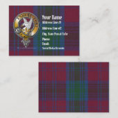 リンゼイタータンチェック&バッジ 名刺 (正面/裏面)