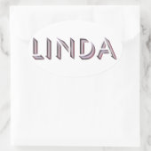 リンダのステッカー名 楕円形シール (バッグ)