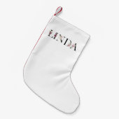 リンダの名前 スモールクリスマスストッキング (正面 (吊り時))