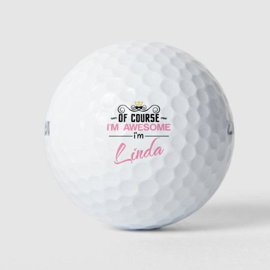 リンダもちろん私素晴らしはリンダ名 ゴルフボール (正面)