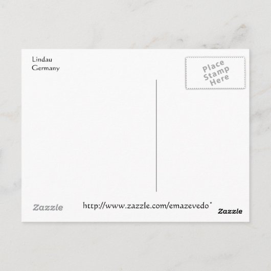 リンダウ入口港 ポストカード (裏面)