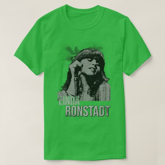 リンダロンシュタットイラスト Tシャツ (デザイン正面)