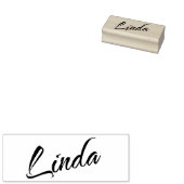 リンダ名のキュラティブ装飾的なスクリプトフォント ラバースタンプ (押印)