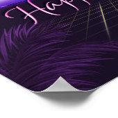 リンダ名Vorname lila retroポスターGeburtstag ポスター (角)