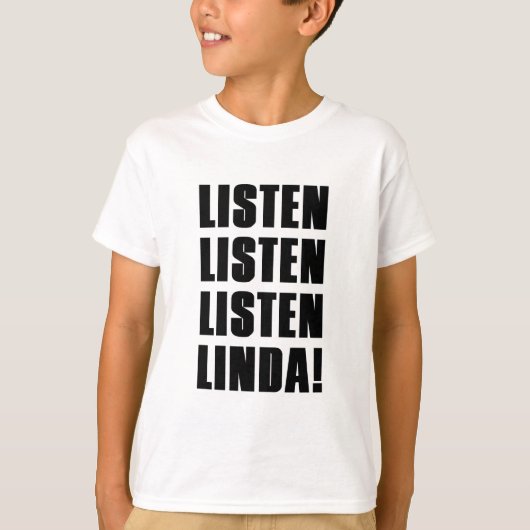 リンダ 聞いて Tシャツ (正面)