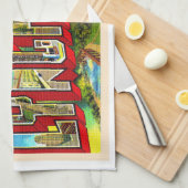 リンチバーグバージニアヴィンテージ大レターはがき キッチンタオル (四つ折り)