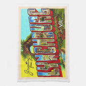 リンチバーグバージニアヴィンテージ大レターはがき キッチンタオル (縦)