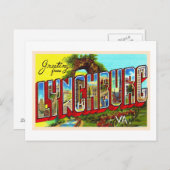 リンチバーグバージニアヴィンテージ大文字葉書 ポストカード (正面/裏面)