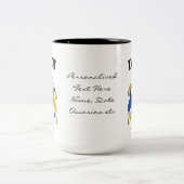 リンチ家紋、翻訳、意味 ツートーンマグカップ (中央)