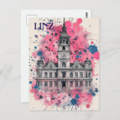 リンツオーストリア旅行 ポストカード (正面/裏面)