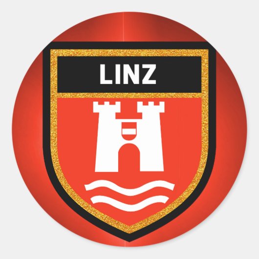 リンツ国旗 ラウンドシール (正面)