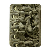 リンテルが三位一体を描く:シヴァ、ブラーマ、ヴィス マグネット (縦)