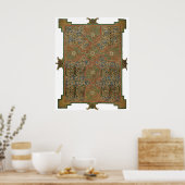 リンディスファーンケルト十字架 ポスター (キッチン)