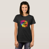 リンディホップ絵を描(ばちゃばちゃ)跳ねるスイングダンサー Tシャツ (正面フル)