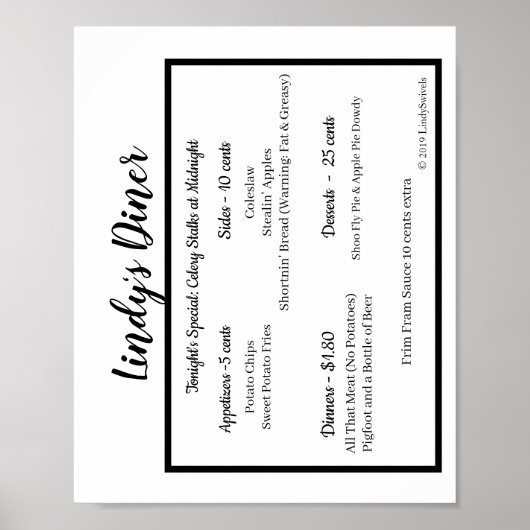 リンディーズディーナーポスター ポスター (正面)