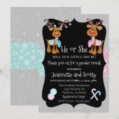 リンデブのクリスマスホリデージェンダー発表 招待状 (正面/裏面)