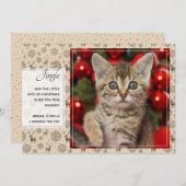 リンデブ パターン & スクリプト タイポグラフィ カスタム カラー シーズンカード (正面/裏面)