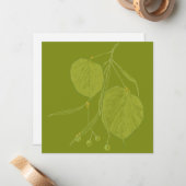 リンデン葉 ノートカード (正面/裏面インサイチュ)