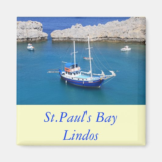 リンドス・セントポール湾 マグネット (正面)