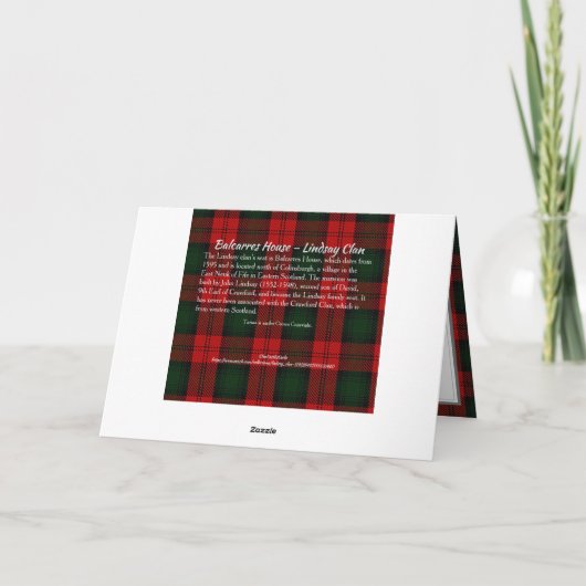 リンドセイクランバルカーレスハウス折り畳みグリーティングカード カード (裏面)