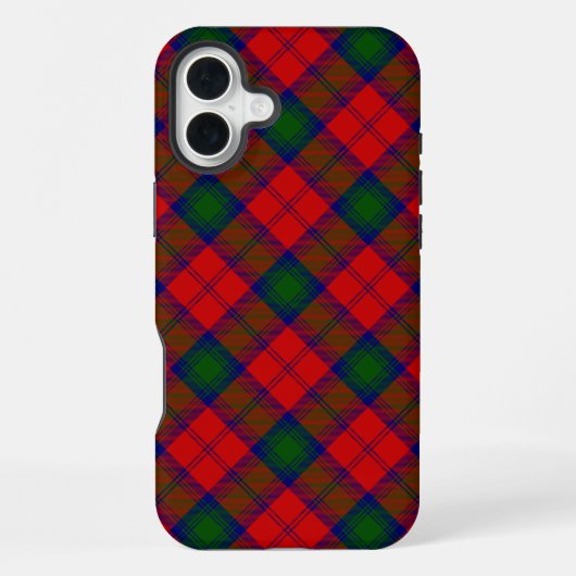 リンドセイ タータン レッド グリーン プリント iPhoneケース (裏面)