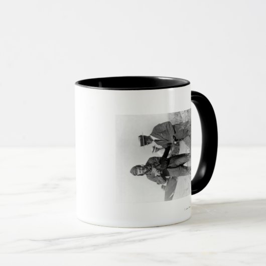 リンドバーグとライトと難破飛行機 マグカップ (正面右)