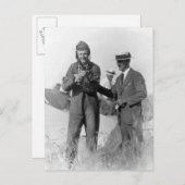 リンドバーグ&ライト – 難破飛行機 ポストカード (正面/裏面)